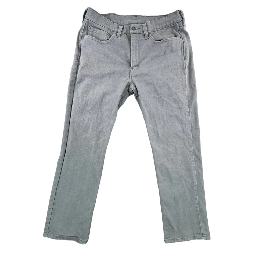 Levis 514 Mens Straight Fit Grey Denim Jeans 35x30 (actual)  00514-0941